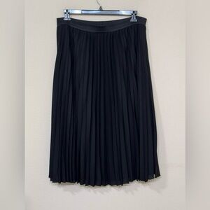 Cece Women’s Black Pleated High Rise Lightweight Elegant Pull On Midi Skirt s 1X